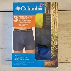 Columbia Men's Stretch Boxer Briefs - Blue and Yellow